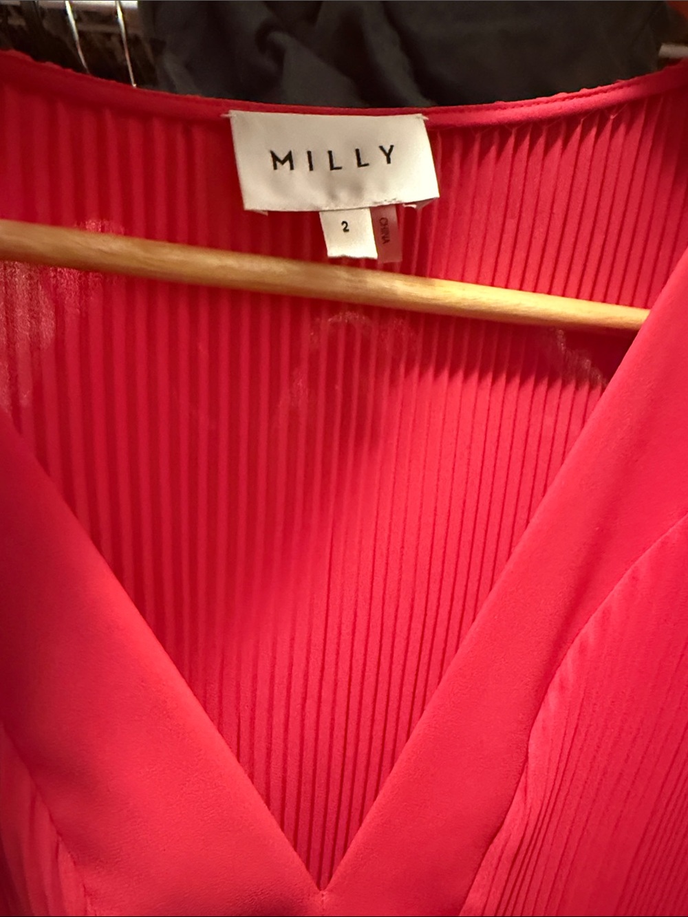 Milly Bright Pink Pleated Blazer Jacket